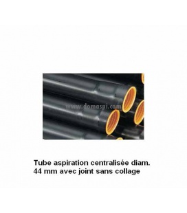 Tube diamètre 44 mm lg 120 cm pour réseau aspiration centralisée