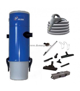 Kit aspiration centralisée Unelvent Saphir 600N + flexible inter 9 m + set nettoyage Ambiance