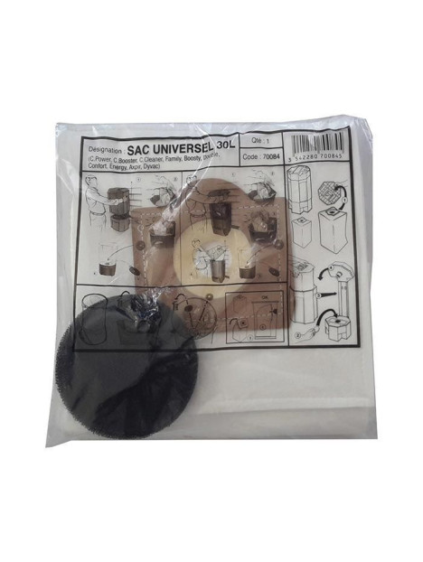 Sac aspirateur universel - Aldes 30l - pour toute centrale d´aspiration  Aldes et Dyvac (sauf C. Smaller et Compacte)