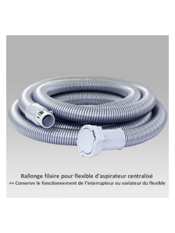 Rallonge filaire de flexible pour aspirateur centralisé