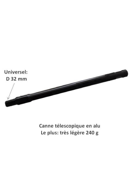 Canne télescopique alu pour aspirateur