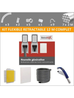 Kit flexible rétractable 12 M complet avec prise Retraflex