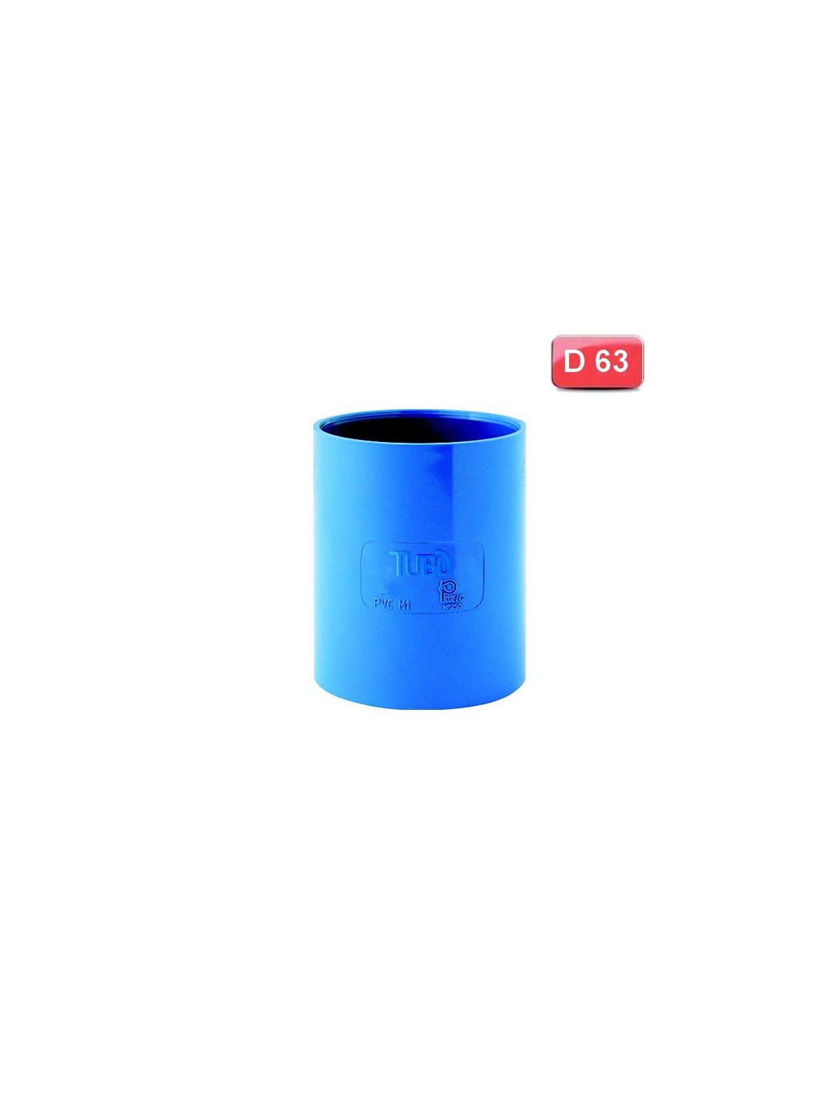 Manchon raccord PVC d'aspiration en diamètre 63