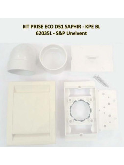 Kit prise eco blanche KPE BL D51 620351 Saphir Unelvent