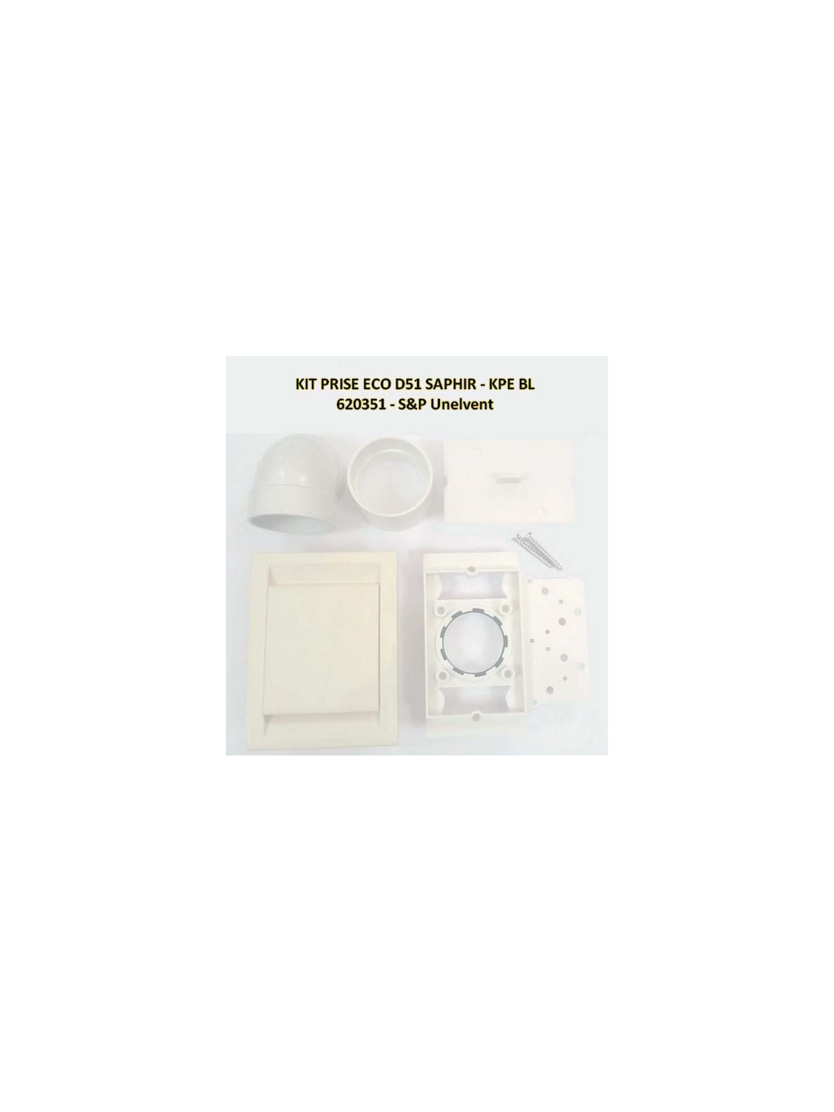 Kit prise eco blanche KPE BL D51 620351 Saphir Unelvent