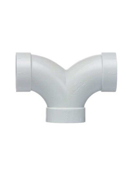 Té double PVC en 90 D51
