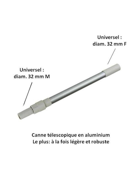 Canne télescopique légère en alu