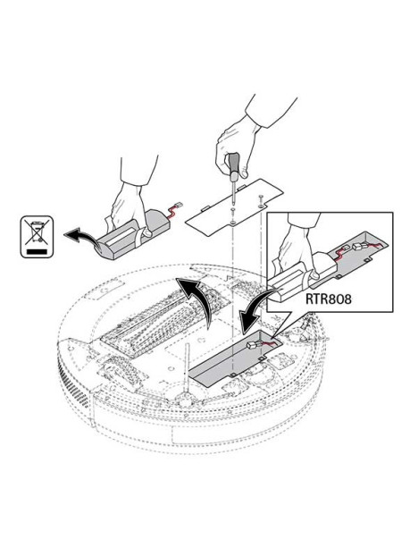 Remplacement de la batterie du robot TR800 AERTECNICA