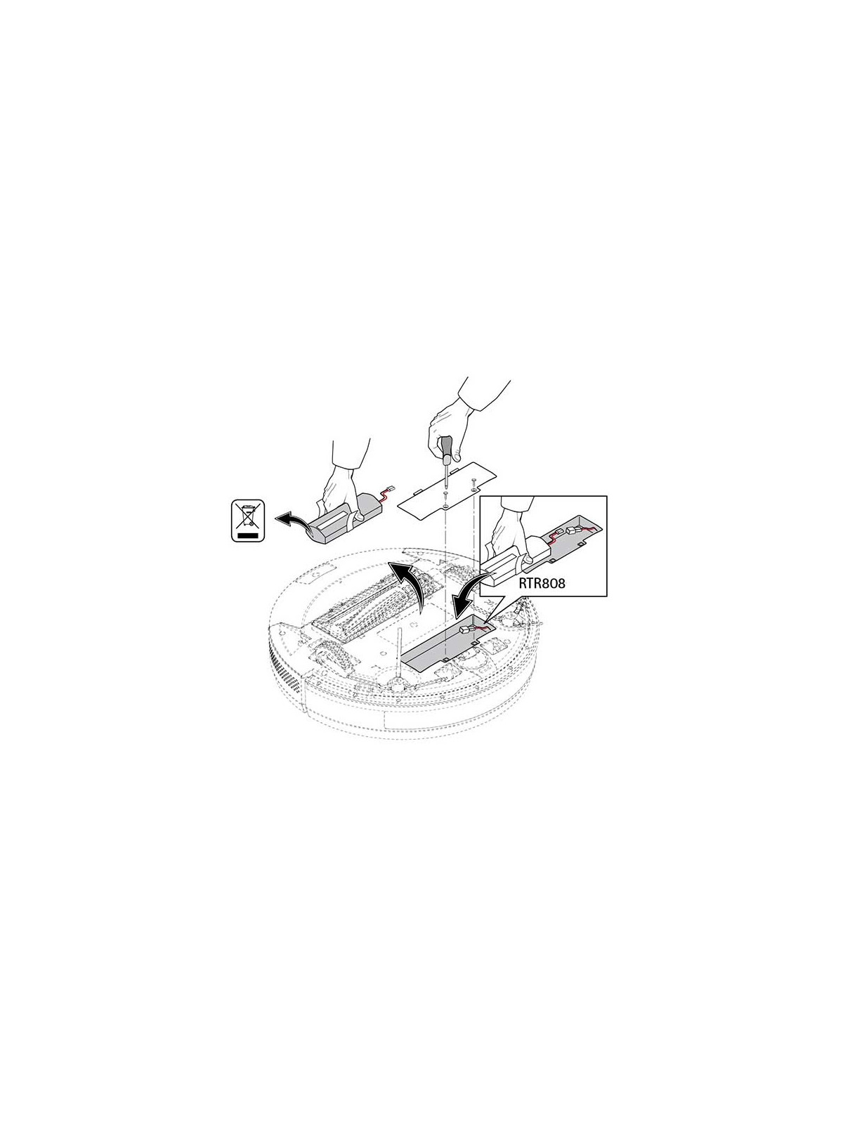 Remplacement de la batterie du robot TR800 AERTECNICA