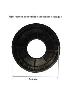 Joint moteur aspirateur central - turbine D145 conique - caoutchouc structuré