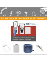 Kit flexible rétractable Pratico de 15 m prêt à poser 