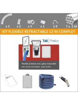 Kit complet flexible rétractable 12 m Pratico 