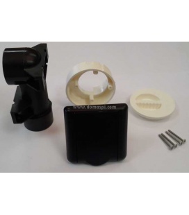 Kit prise Square noir spécial cloison 74 complet