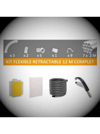 Kit flexible rétractable complet - aspiration centralisée